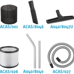 ASPIRAPOLVERE ASPIRALIQUIDI 60 LT CON 2 MOTORI