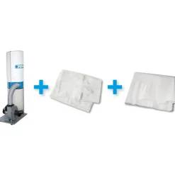 ASPIRATORE PER TRUCIOLI PARZIALMENTE MONTATO + SACCO FILTRAGGIO + 10 SACCHI IN PLASTICA