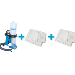ASPIRATORE PER TRUCIOLI + 10 SACCHI IN PLASTICA + SACCO DI FILTRAGGIO