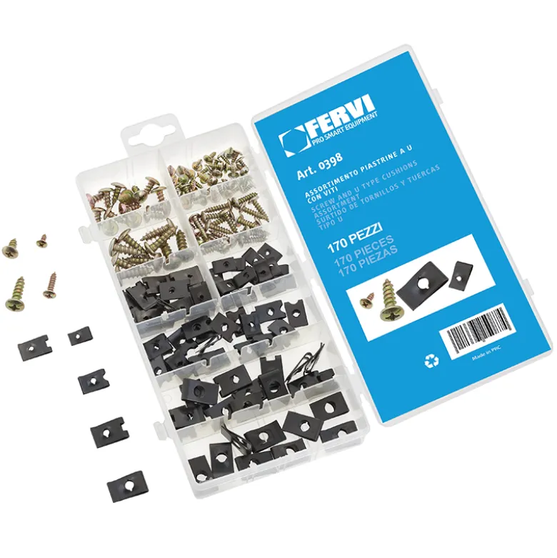 ASSORTIMENTO PIASTRINE A U CON VITI