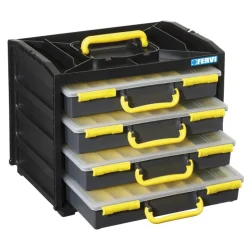 CASSETTIERA CON 4 VALIGETTE PORTA MINUTERIA