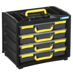 CASSETTIERA CON 4 VALIGETTE PORTA MINUTERIA