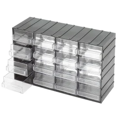 CASSETTIERE CON CASSETTI ESTRAIBILI TRASPARENTI