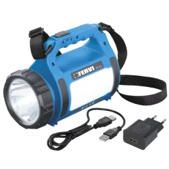 FARO MULTIFUNZIONE A LED CON RICARICA USB