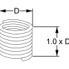INSERTO FILETTATO INOX H=1XD