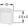 INSERTO FILETTATO INOX H=2,5XD