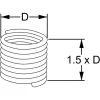 INSERTO FILETTATO INOX UNC H=1,5XD