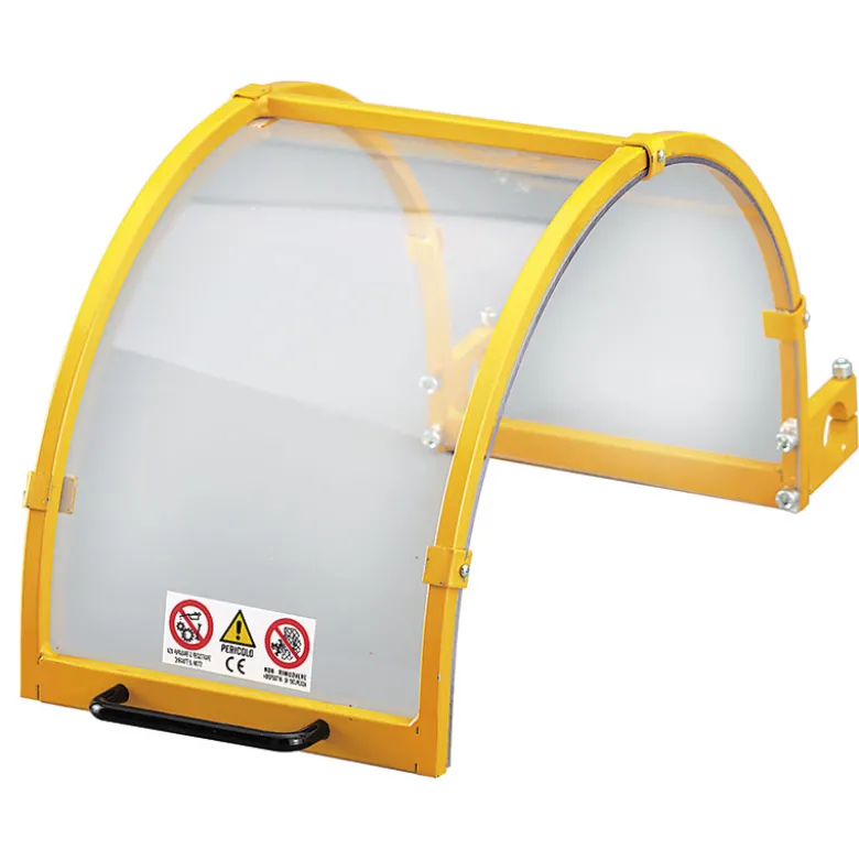 PROTEZIONE PER TORNIO CON SCHERMO IN LEXAN E STRUTTURA IN ACCIAIO