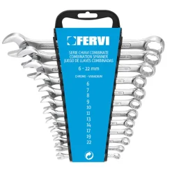 SERIE CHIAVI COMBINATE CROMATE SATINATE