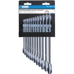 SERIE CHIAVI COMBINATE CROMATE CON TESTA A CRICCHETTO