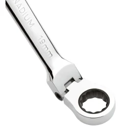 SERIE CHIAVI COMBINATE CROMATE CON TESTA A CRICCHETTO SNODATA