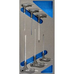 SERIE DI CHIAVI TORX CON MANICO ANATOMICO IN TERMOFORMATO MORBIDO