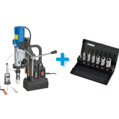 TRAPANO MAGNETICO + SERIE TAZZE A CAROTARE WELDON (0518/38M+F011/6)