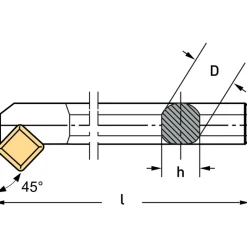 UTENSILI PER INTERNO 45°
